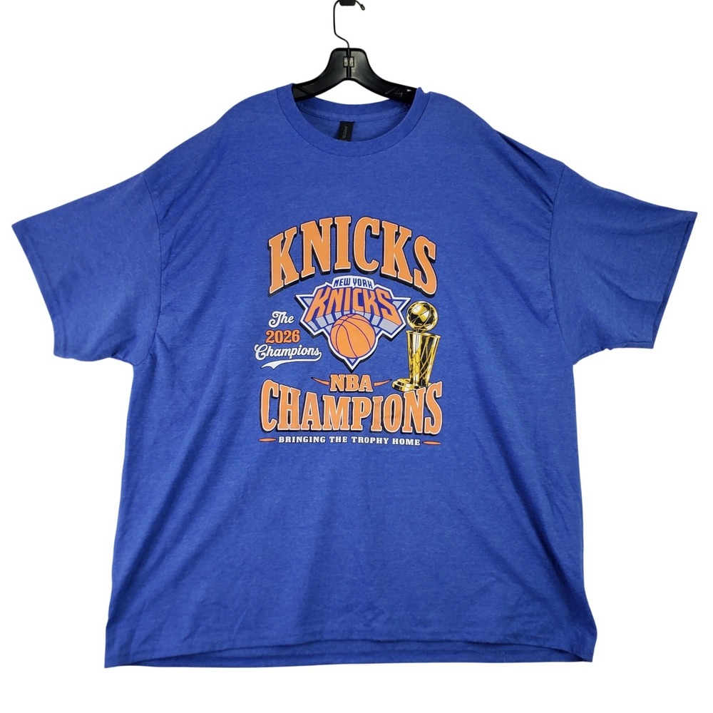 New York Knicks NBA Champions T Shirt Mens 3XL Blue Basketball Graphic Fan Tee